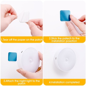 USB Auflad bares LED-Nachtlicht Up Down Step Security Bewegungs sensor leuchtet Innen mit Bewegungs sensor für Schlafzimmer zu Hause - Product Image 5