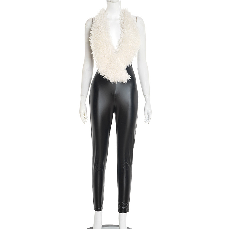 Black with white fur
