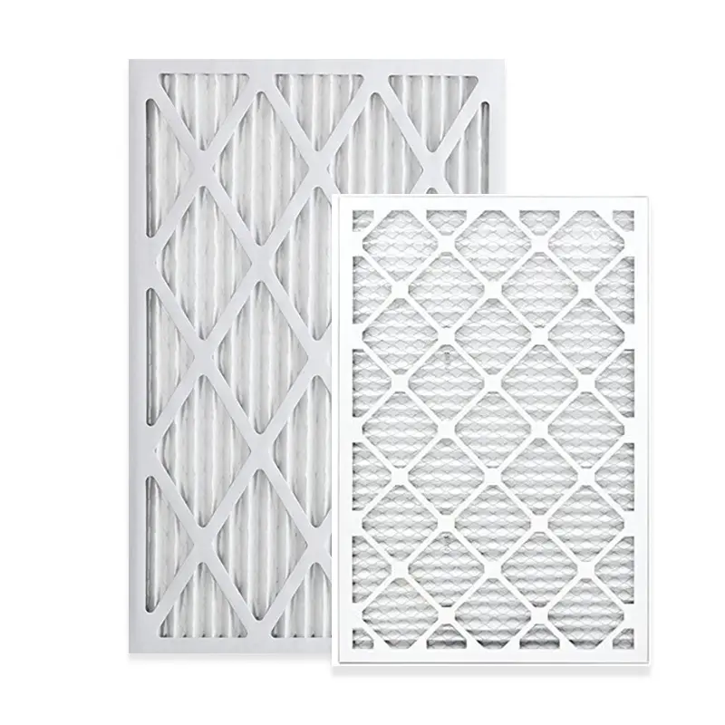 Remplacement de filtre à air G4 plissé par cadre en carton de taille personnalisée pour le dépoussiérage du système de four HVAC & AC