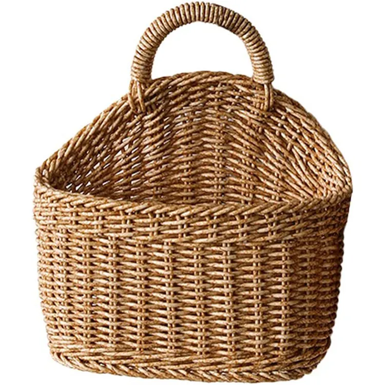 Hot selling laundry flower basket robust and durable rattan home anti-scratch woven storage basket