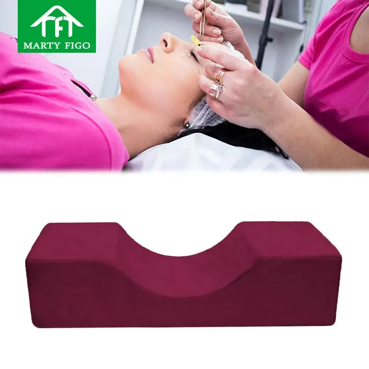 Travesseiro de contorno ortopédico, travesseiro ortopédico de espuma com memória para melhora do descanso do pescoço, para extensão de cílios