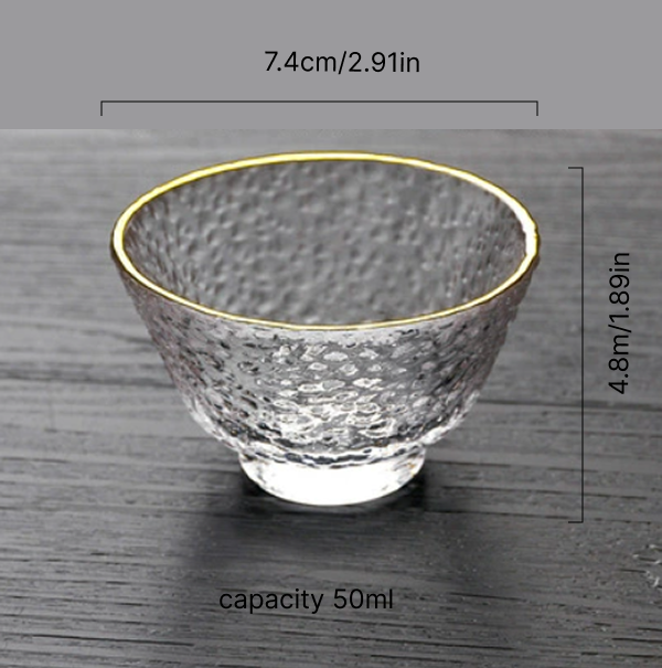 Golden high footed raindrop cup