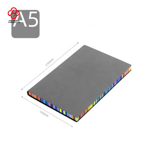 Wholesale Rainbow Edge Soft Leather PU <strong>Notebook</strong> A5/B5 Customized Logo 100-Page Inner Journal Notepad - Product Image 1