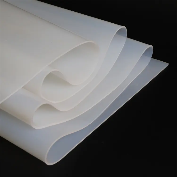 Rollos de gel industrial antideslizantes elásticos de alta temperatura de 3mm y 5mm, hoja blanca de goma de silicona suave fina