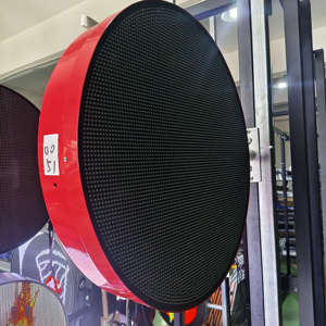 Restoran işareti, zincir mağaza işareti, şekil dairesel asılı çapları standı yuvarlak döngü Powered Led ekran. - Product Image 1