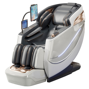 Lüks 3D sıfır yerçekimi Shiatsu vücut bacak masaj koltuğu taşınabilir Modern stil katlanabilir deri ayak masajı el ısıtma özelliği - Product Image 4