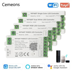 Tuya WiFi LED Controller DC12-24V RGB RGBW CCT Smart Strip Alexa compatibile con Google Home 4 canali PWM 2.4G RF Remote App dimmer - Product Image 3