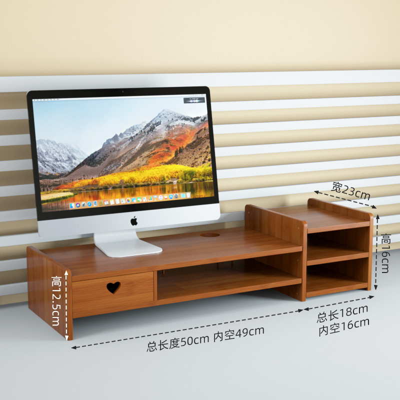 One-piece brown heart-shaped single drawer