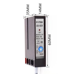 FOTEK SU-02X光学传感器10-30 VDC 3PIN无NPN红外发光二极管IP65 u型工业用标记标签 - Product Image 3