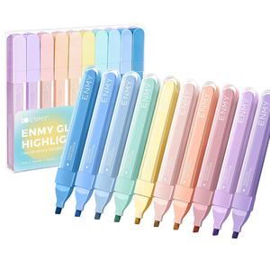 Resaltadores cuadrados de purpurina degradada, Streamer Resaltadores coloridos, 10 bolígrafos, marcadores para dibujo y uso artístico de niños - Product Image 1