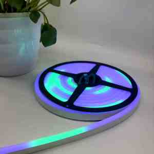 RGBIC <span class=keywords><strong>Pixel</strong></span> Neon Silicone flessibile corda <span class=keywords><strong>LED</strong></span> striscia di luce 24V 12V IP67 per camera da letto Gameroom arredamento camera