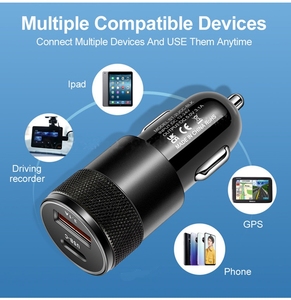 Guaranteed 38w Car <strong>Charger</strong> for Phone Quick Charge 3.0 Fast Charging Car 2 Port Usb <strong>Charger</strong> Adapter with Box Packing - Product Image 4