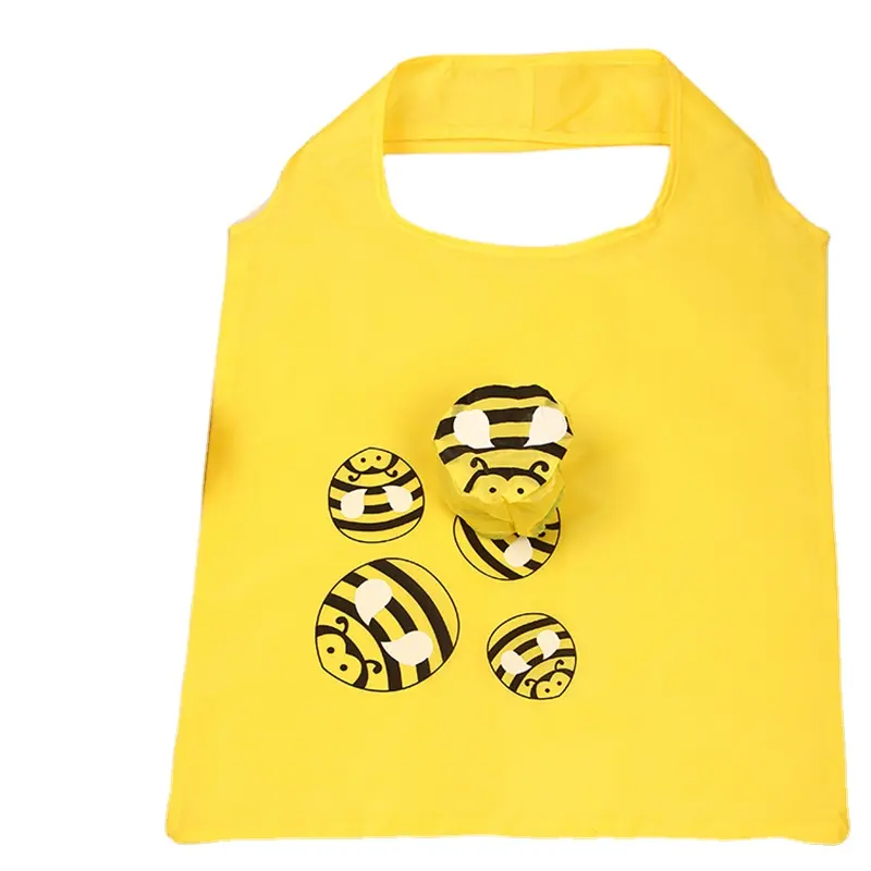 Новая многоразовая сумка для покупок из полиэстера на заказ, складная Экологичная сумка для покупок с логотипом