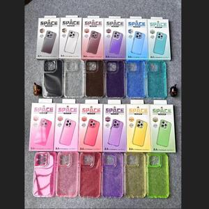 Apple iPhone 7 için 16 Pro max TPU PC 2 in 1 şeffaf renk uzay durumda mobil kapak cep telefonu kapak - Product Image 1