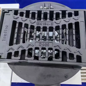 下水道セラーウェルおよびアンチセトルメント機能の建設用ダクタイル鋳鉄スクエアマンホールカバー - Product Image 5