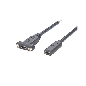 USB-<span class=keywords><strong>C</strong></span> USB 3.1 סוג <span class=keywords><strong>C</strong></span> נתונים כבל עם פנל הר בורג חור