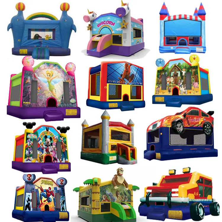 Listo para enviar casas hinchables castillo hinchable saltarín de Mickey Mouse para fiestas