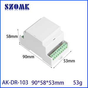 53.3x90.2x57.5mm Módulo Plc Controle 9 Pontos de Alta Qualidade Gabinete Rail Din Montagem Din Rail Power Repeater