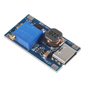 Tipo-C MT3608 Convertidor de refuerzo de 2A Módulo ajustable Placa reguladora de voltaje Voltaje de entrada 2-24V a 5-28V Voltaje de salida - Product Image 1