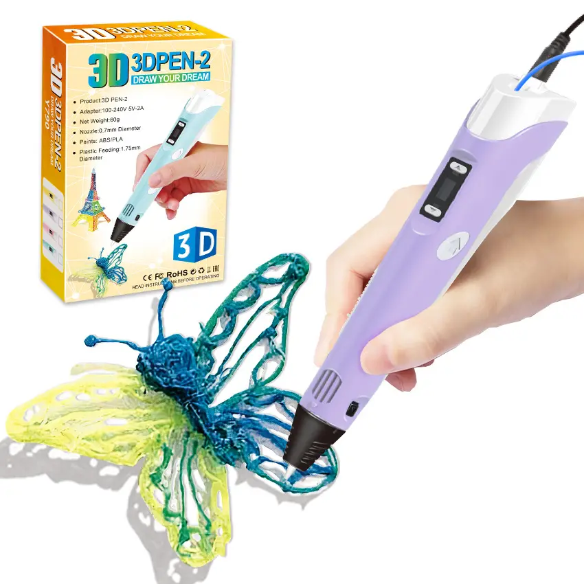 2023 nuevo bolígrafo 3D impresora Diy bolígrafos de dibujo impresión 3D mejor para niños con filamento Abs juguetes de regalo de cumpleaños de Navidad