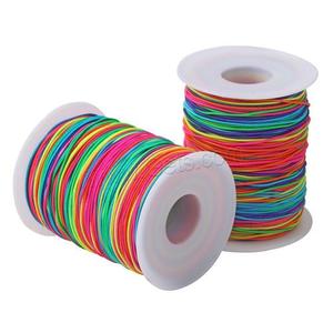 New Rainbow Elastic Cord Polyester Stretch <strong>String</strong> Durable Elastic Thread 1mm :100 m - Product Image 5