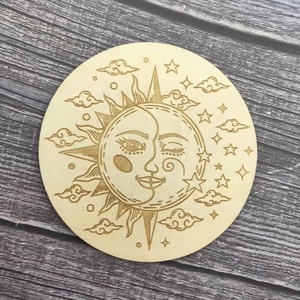 Ahşap sarkaçlı kurulu kehanet kurulu ahşap oyma tahtası metafizik yuvarlak sunak ev masa süsü yaratıcı kehanet - Product Image 2