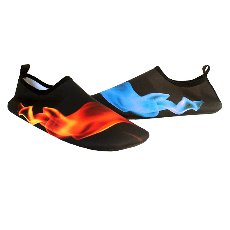 Blue and red flames
