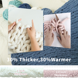 Domi Sợi Thương Hiệu Tùy Chỉnh Chân Không Đóng Gói Ngón Tay Hiển Thị 226G Cho Crochet Đệm Chăn Chunky Chenille Sợi - Product Image 6
