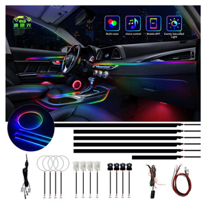 22 in 1 ตกแต่งซ่อนแสง App ควบคุม Symphony แสงโดยรอบภายในรถ LED อะคริลิคไกด์ไหล Symphony แสงโดยรอบ - Product Image 1