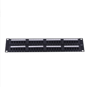 最新工厂直销utp模块化价格1u装载24端口接线板24端口24b cat6屏蔽