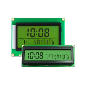 Benutzer definierte monochrome Temperatur regelung Instrument LCD-Panel 128x64 Gelbgrün Segment Wechsel richter Energie speicher Strom STN Gelb