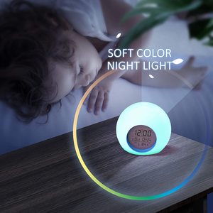 นาฬิกาอิเล็กทรอนิกส์สำหรับเด็ก,นาฬิกาปลุกดิจิตอลอิเล็กทรอนิกส์อนาล็อก LED นาฬิกากลางคืนปฏิทินพร้อมวันที่เวลาแสงไฟห้องนอนตื่นขึ้นมา