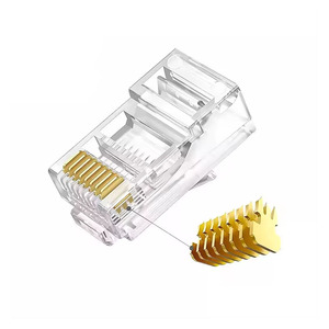 Cat5e Cat6 UTP，带金属外壳RJ45连接器模块化插头网络连接水晶头 - Product Image 2