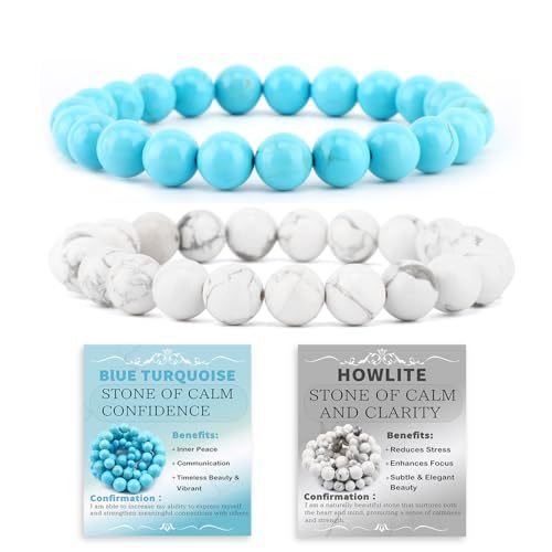 Turquoise bleu + Howlite
