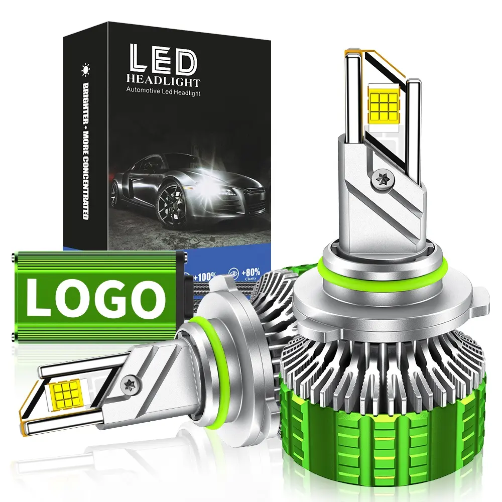 K22 bola lampu depan mobil LED, aksesori lampu depan mobil H1 H4 190 HB2 H7 H8 H9 H11 9003 HB3 9005 HB4 9006 HIR2 untuk mobil 9012 W