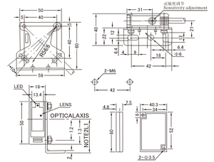 E3JK-DR11-C <strong>Diffuse</strong> reflection optical photoelectric <strong>sensor</strong> 2.5/3M IP67 50*50 E3JK-DR12-C DR13-C DR14-C E3JK-DN11 DP11 DN12 DP12 - Product Image 2