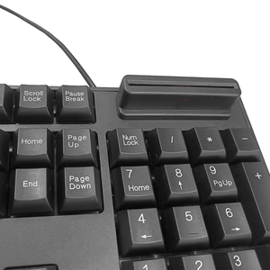 Teclado de computadora de escritorio lector de tarjetas inteligentes eID para países europeos