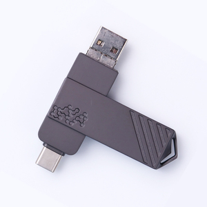 Cep telefonu için/PC alüminyum alaşım döner OTG USB Pendrives hızlı hız Cle USB 2.0 3.0 özel Logo 3 in 1 usb flash sürücü - Product Image 2
