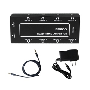 Precio al por mayor amplificador de audio de 8 canales con salida estéreo y control de volumen individual y cables - Product Image 1