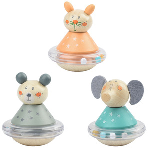 Montessori erken eğitim eğitici oyuncak bebek duyusal müzik oyunu el çan çocuk ahşap sevimli çocuklar için Untoppleable bebek - Product Image 5