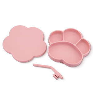 双酚a免费儿童喂养餐具婴儿硅胶吸盘碗儿童防滑餐具套装 - Product Image 1
