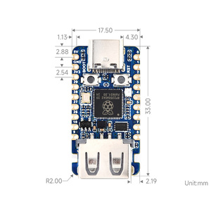 RP2350A USB Mini scheda di sviluppo basata sulla frequenza operativa 150MHz del microcontrollore Dual-core Dual-architettura RP2350A