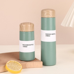 Thermal Vacuum Flask <strong>Cup</strong> with Tea Infuser 150ml 250ml Portable Stainless Steel Wood Grain Lid Creative Thermo Flask - Product Image 6