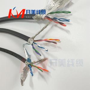 כבל רשת גרור גמישות גבוהה cat6a קטגוריה 6a, pur 8-ליבה כפולה מוגן כבל מצלמה