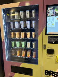 全新2025 24小时冷却系统泡泡茶自动售货机电梯自动售货机