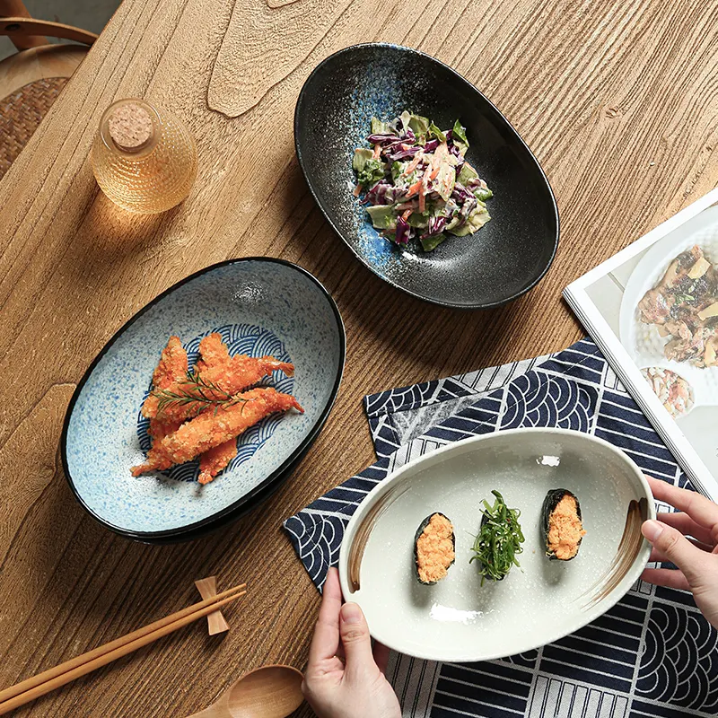 Japanische Keramik schale Suppen schalen Set Servier schalen für Nudel salat Müsli Mischen Essentielles Geschirr