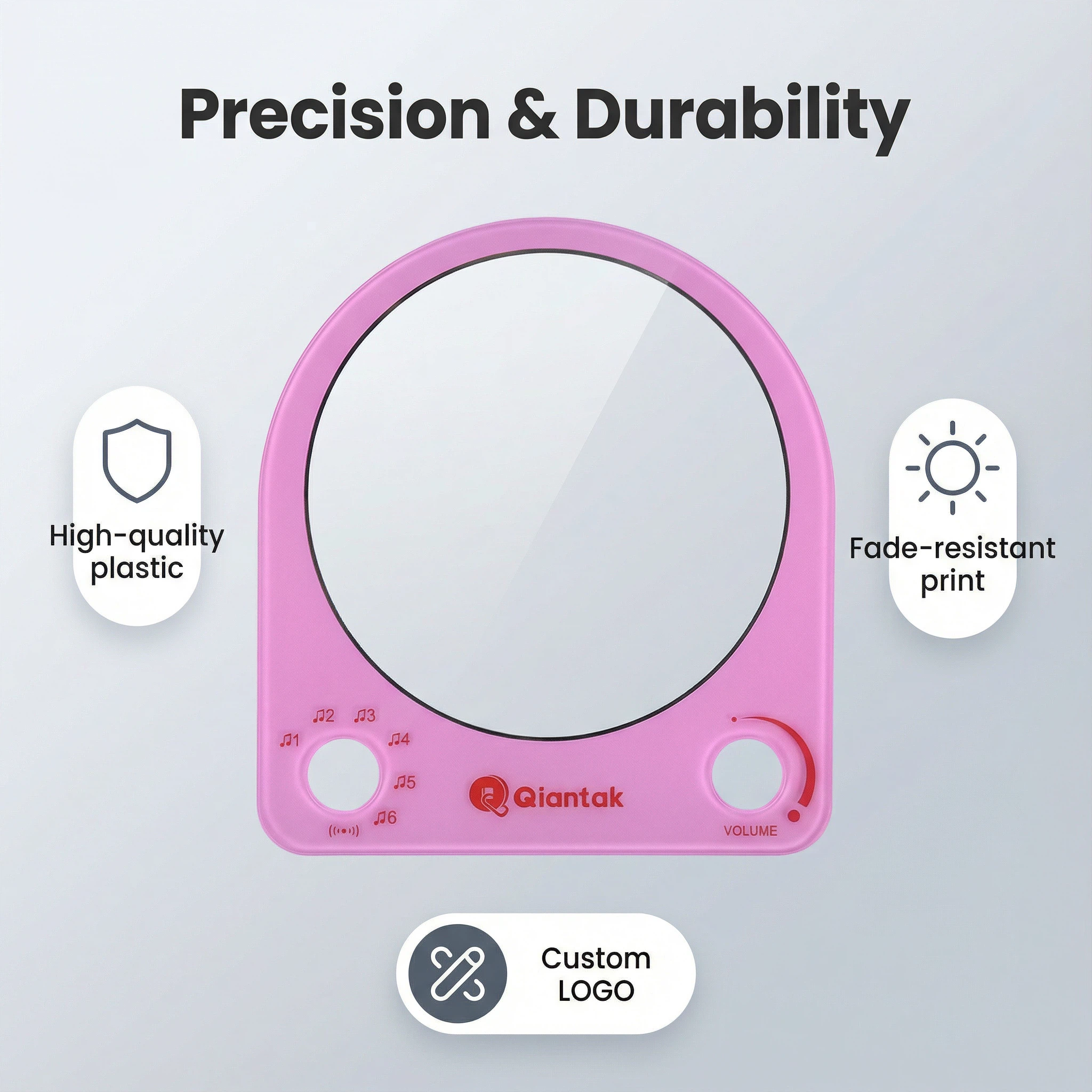 Etiqueta de ventana / Panel de identificación de acrílico transparente rosa