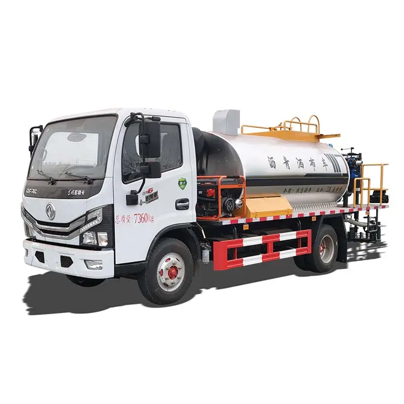 Dongfeng yeni veya kullanılan 3ton yol asfalt inşaat makinesi bitüm püskürtücü asfalt dağıtma kamyonları satılık