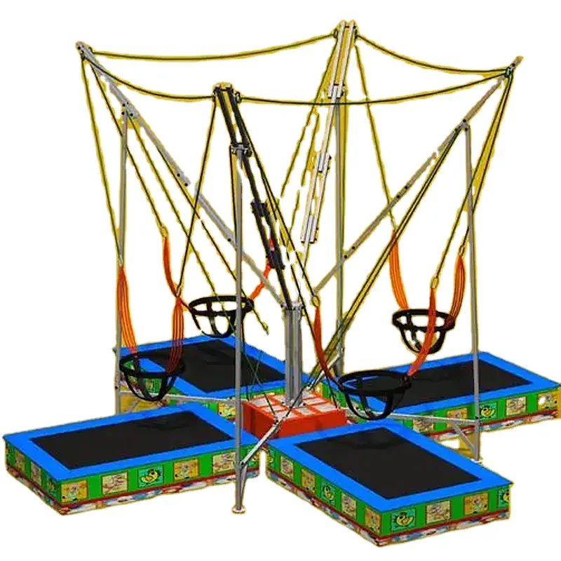 Trampoline de saut à l'élastique 4 en 1 d'acier inoxydable d'euro extérieur d'affaires de Offre Spéciale avec la corde pour des enfants