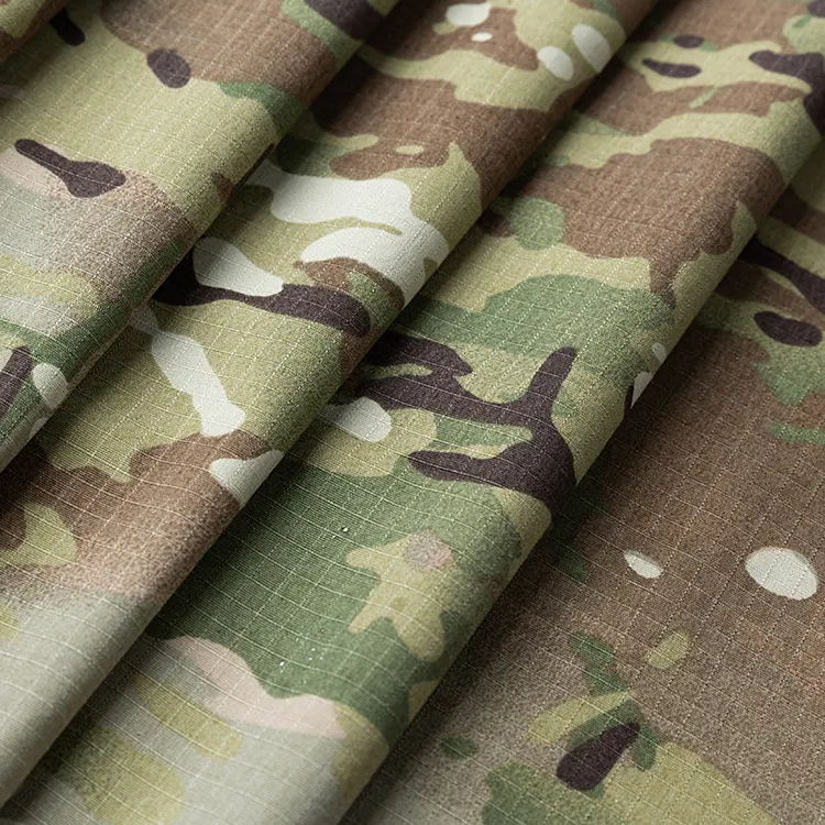 Personalizzabile TC 65/35 Multicam nero Anti strappo mimetico stampa Ripstop tessuto di tela impermeabile per ingranaggi tattici